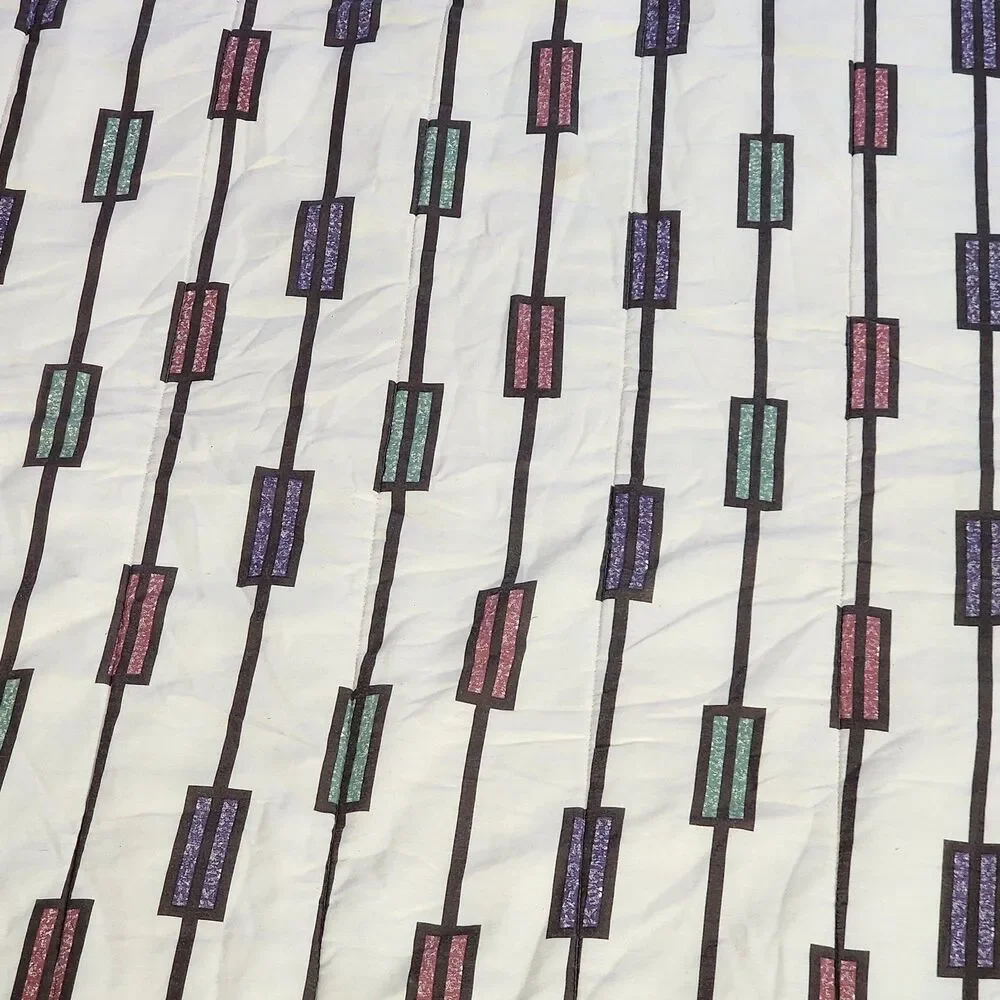 Twin Size Vintage Western Bedspread Chevron 1990s Cowboy Aztec Comforter Grandpa
